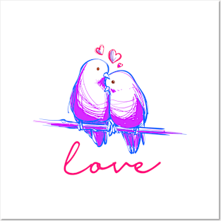 LOver Birds Posters and Art